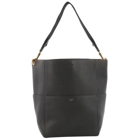 celine sangle large|Celine Sangle Seau Handbag Goatskin Large .